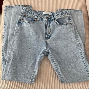 Stradivarius Light wash blue denim straight leg jeans